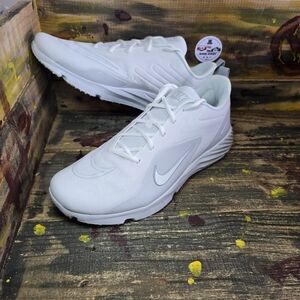 Nike Alpha Huarache 8 Pro‎ TF Low White Pure Platinum Shoes (CZ6559-110) Sz 12